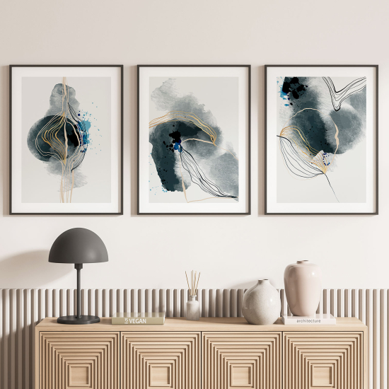 3-teiliges Poster-Set - Abstrakt