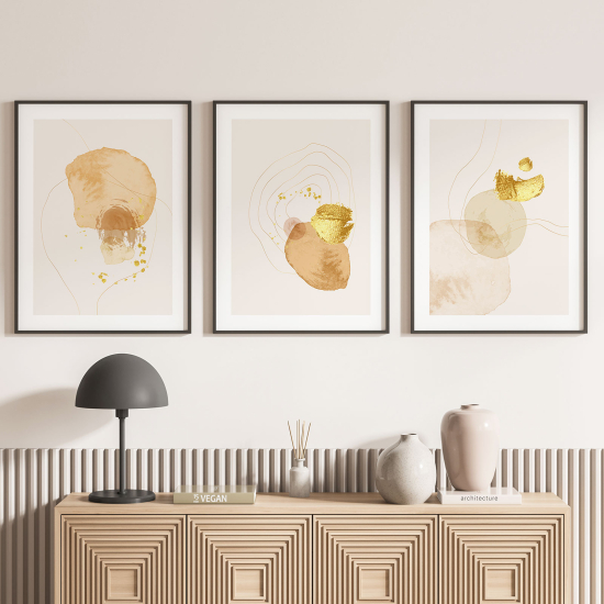 3-teiliges Poster-Set - Abstrakt