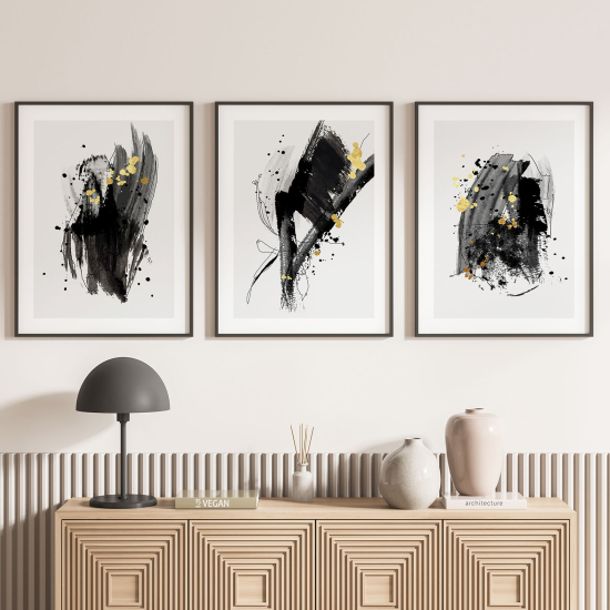 3-teiliges Poster-Set - Abstrakt