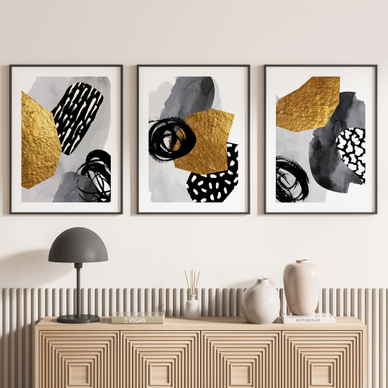 3-teiliges Poster-Set - Abstrakt