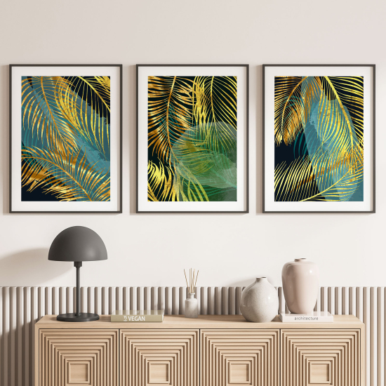 3-teiliges Poster-Set - Blätter