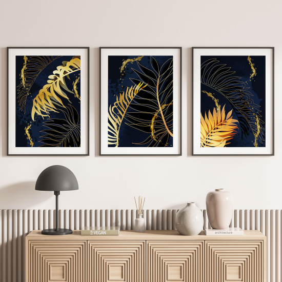 3-teiliges Poster-Set - Blätter