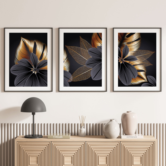3-teiliges Poster-Set - Blumen