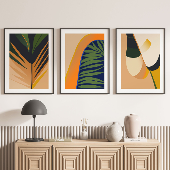 3-teiliges Poster-Set - Designblätter