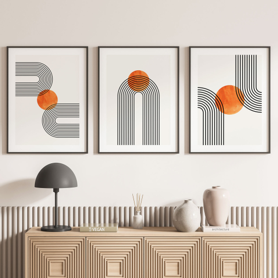 3-teiliges Poster-Set - Geometrische Formen