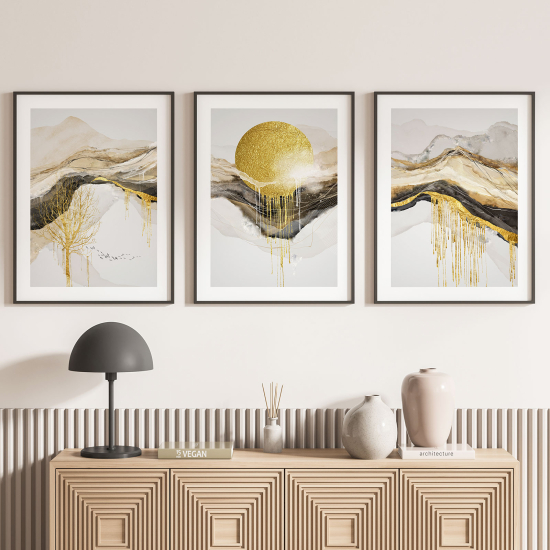 3-teiliges Poster-Set - Sonnenuntergang