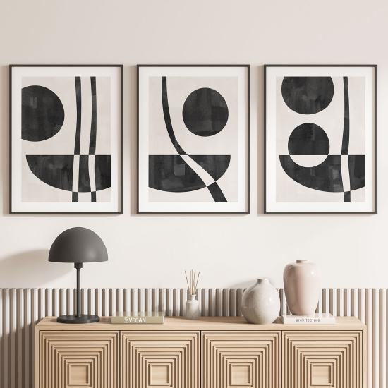 3-teiliges Poster-Set - Zeitgenössisches Design