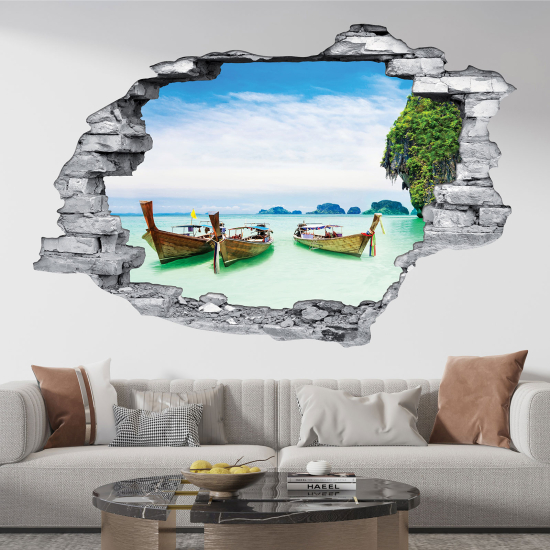 3D Wandtattoo - Boote Thailand