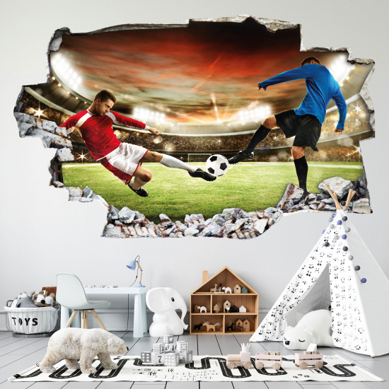 3D Wandtattoo - Fußballspieler