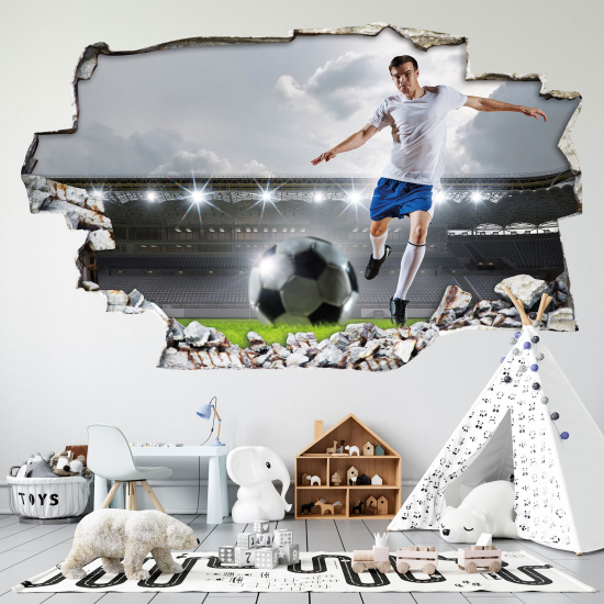 3D Wandtattoo - Fußballspieler