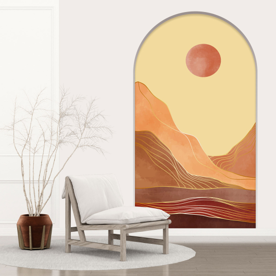 3D Wandtattoo - Optische Täuschung - Abstrakte Landschaft