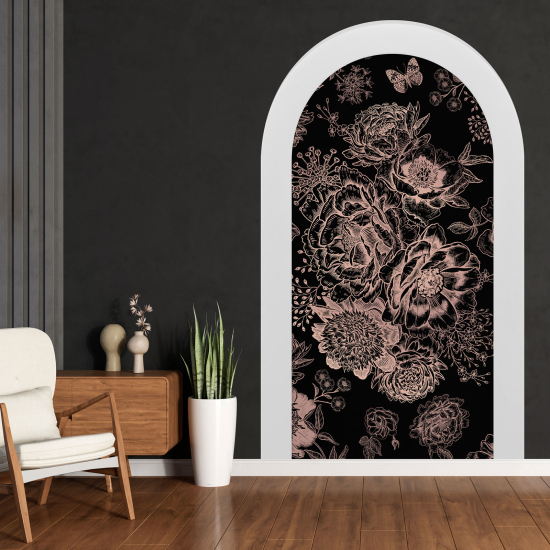 3D Wandtattoo - Optische Täuschung - Blumen