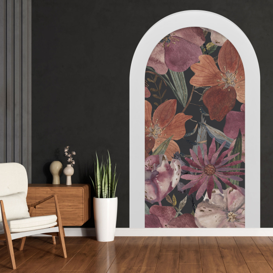 3D Wandtattoo - Optische Täuschung - Blumen