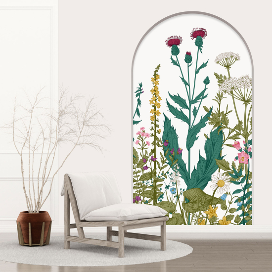 3D Wandtattoo - Optische Täuschung - Blumen