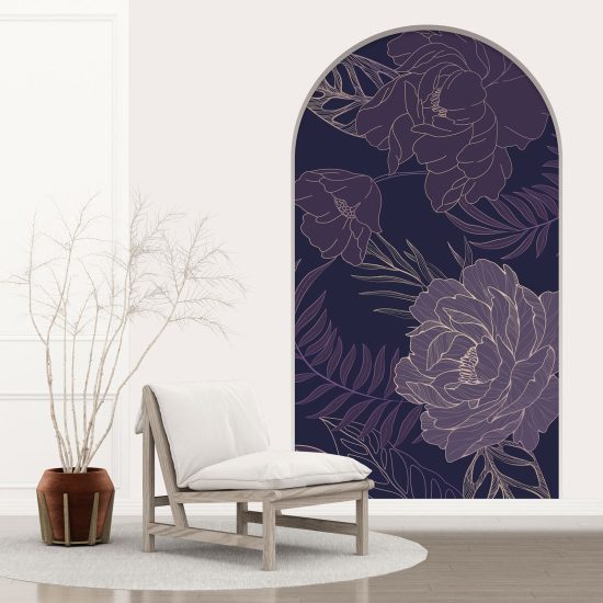 3D Wandtattoo - Optische Täuschung - Blumen