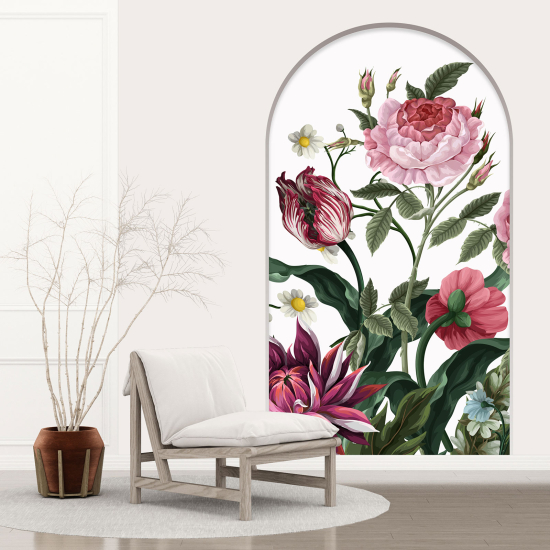 3D Wandtattoo - Optische Täuschung - Blumen