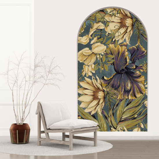 3D Wandtattoo - Optische Täuschung - Blumen