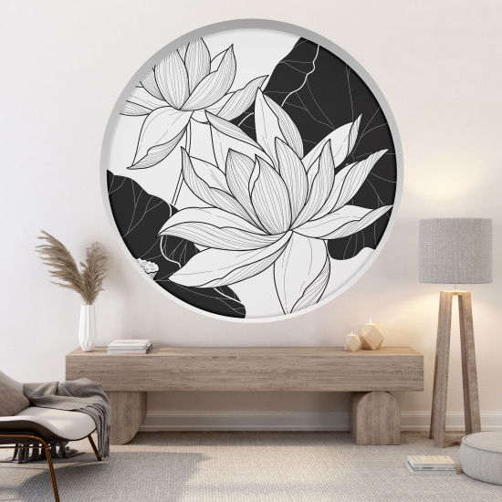 3D Wandtattoo - Optische Täuschung - Blumen