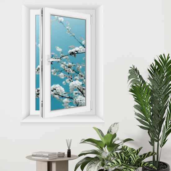3D Wandtattoo - Optische Täuschung - Blumen
