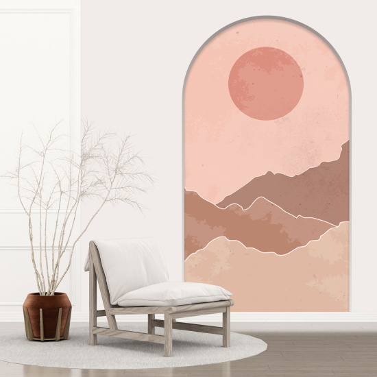 3D Wandtattoo - Optische Täuschung - Boho-Landschaft