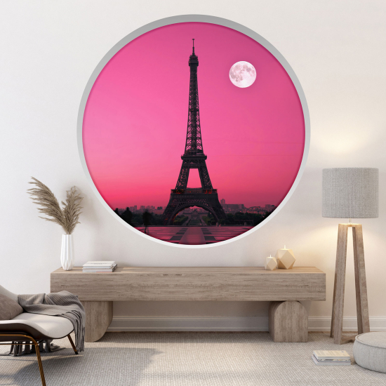 3D Wandtattoo - Optische Täuschung - Eiffelturm