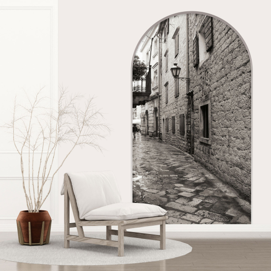 3D Wandtattoo - Optische Täuschung - Gasse