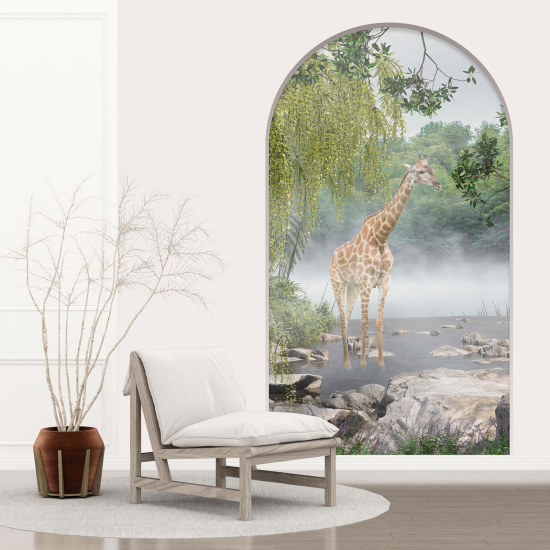 3D Wandtattoo - Optische Täuschung - Giraffe