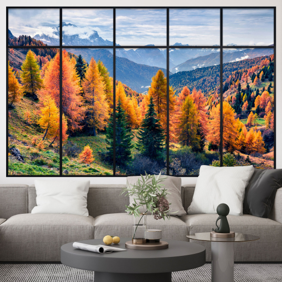3D Wandtattoo - Optische Täuschung - Herbst