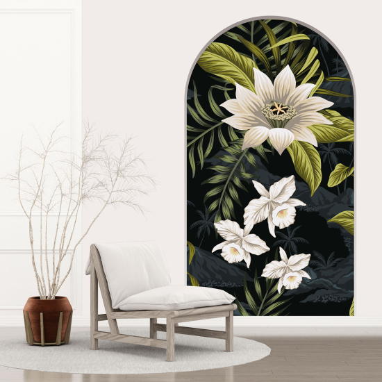 3D Wandtattoo - Optische Täuschung - Lilienblüten