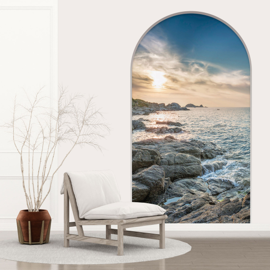 3D Wandtattoo - Optische Täuschung - Meerblick