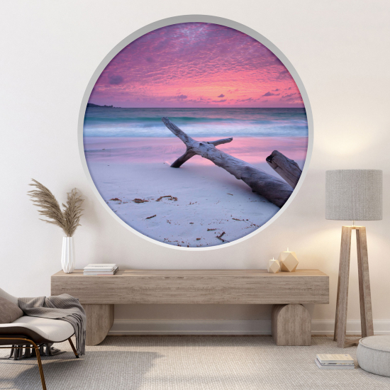 3D Wandtattoo - Optische Täuschung - Meerblick