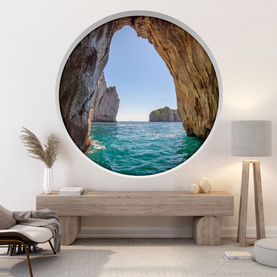 3D Wandtattoo - Optische Täuschung - Meerblick