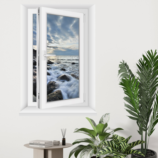 3D Wandtattoo - Optische Täuschung - Meerblick