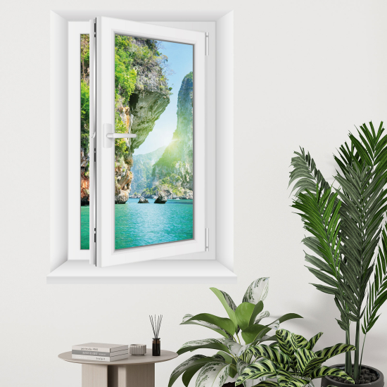3D Wandtattoo - Optische Täuschung - Meerblick