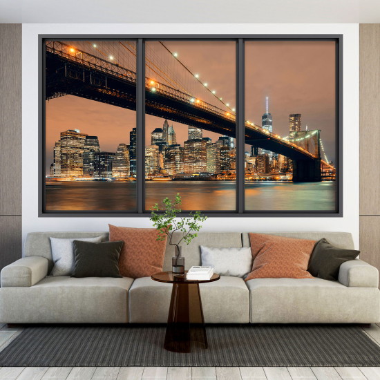 3D Wandtattoo - Optische Täuschung - New York