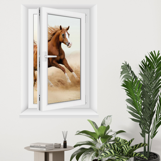 3D Wandtattoo - Optische Täuschung - Pferd
