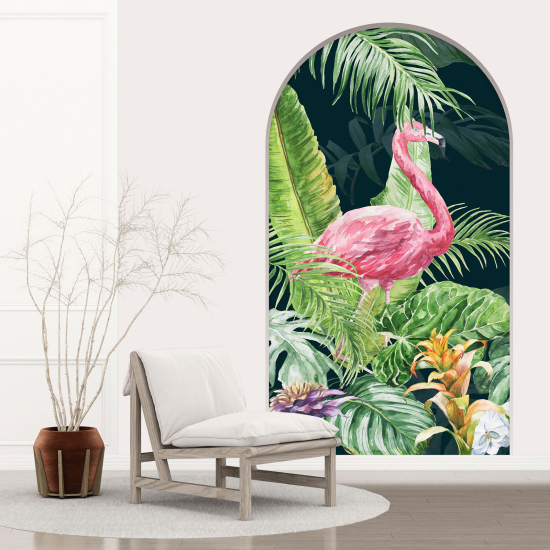 3D Wandtattoo - Optische Täuschung - Rosa Flamingo