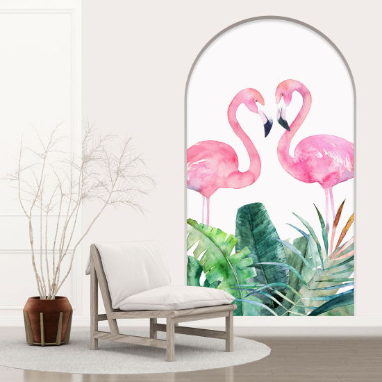 3D Wandtattoo - Optische Täuschung - Rosa Flamingos