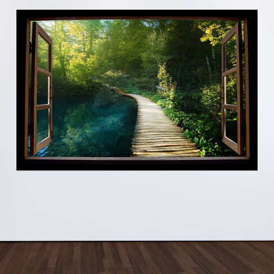 3D Wandtattoo - Optische Täuschung - Waldweg