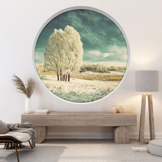 3D Wandtattoo - Optische Täuschung - Winterlandschaft