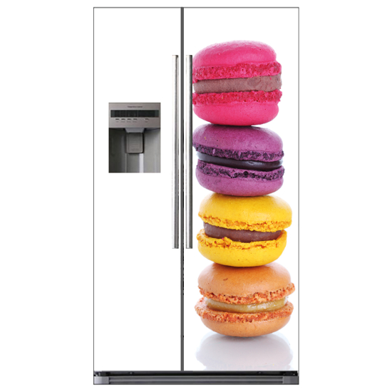 Amerikanischer Kühlschrankaufkleber - Macarons