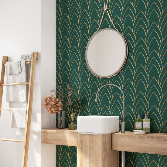 Aufkleber Badezimmer - Elegantes Muster