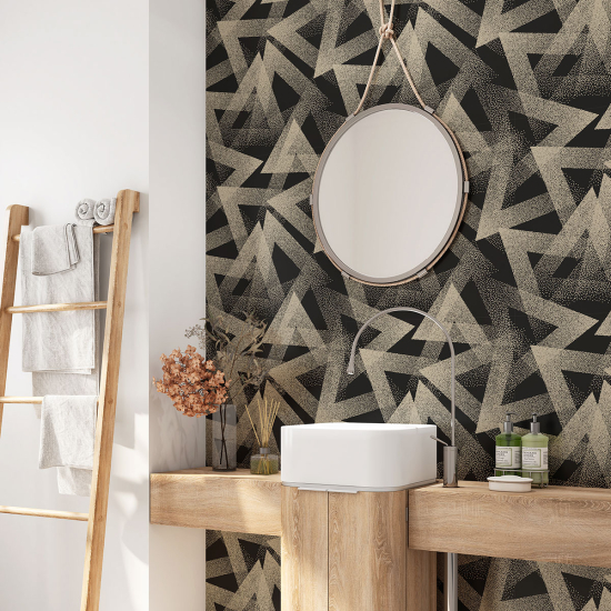 Aufkleber Badezimmer - Geometrisches Muster