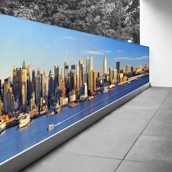 Bedruckter Sichtschutz - Optische Täuschung - 130x585 cm - New York