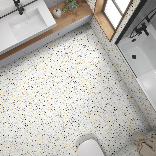 Bodenfliesenaufkleber - Terrazzo-Muster