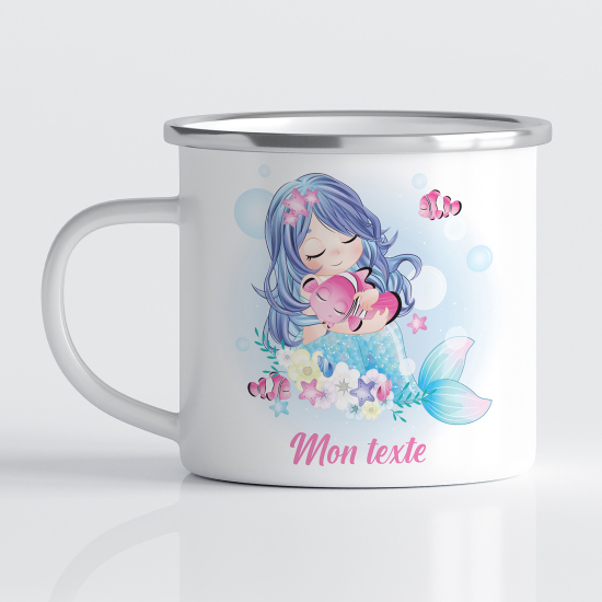 Emaille tasse personalisiert für Kinder - Sirene