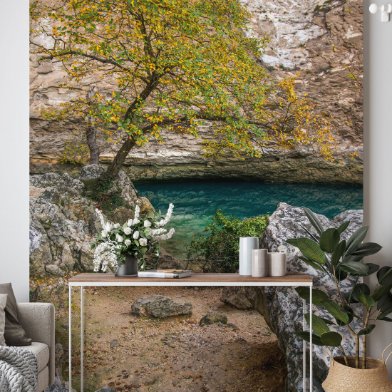 Fototapete - Fluss Rochers