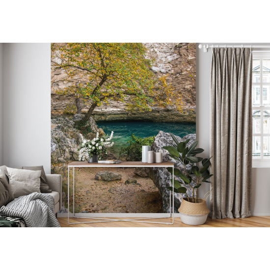 Fototapete - Fluss Rochers