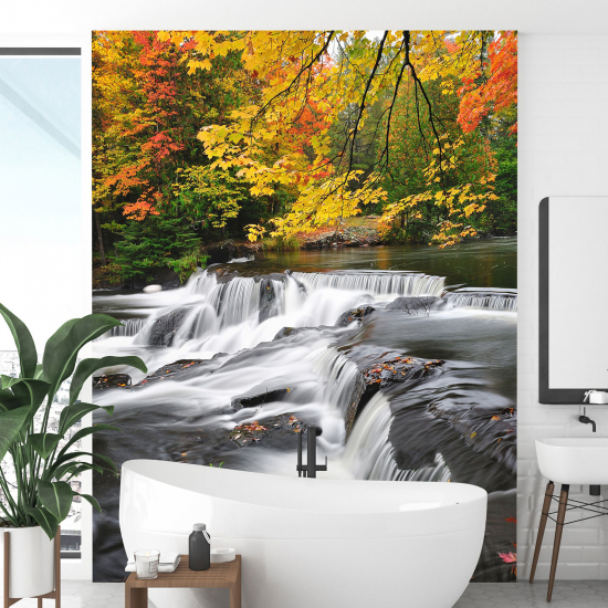 Fototapete - Herbstfluss