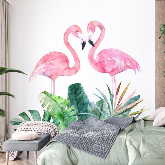 Fototapete Kinderzimmer - Rosa Flamingos